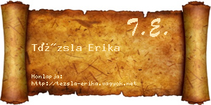 Tézsla Erika névjegykártya